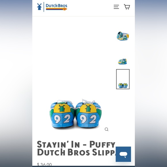 Dutch Bros Pull On Slippers Blue+White+Green Comfy DB 1992 Laces SO FUN! Adult - Picture 6 of 9